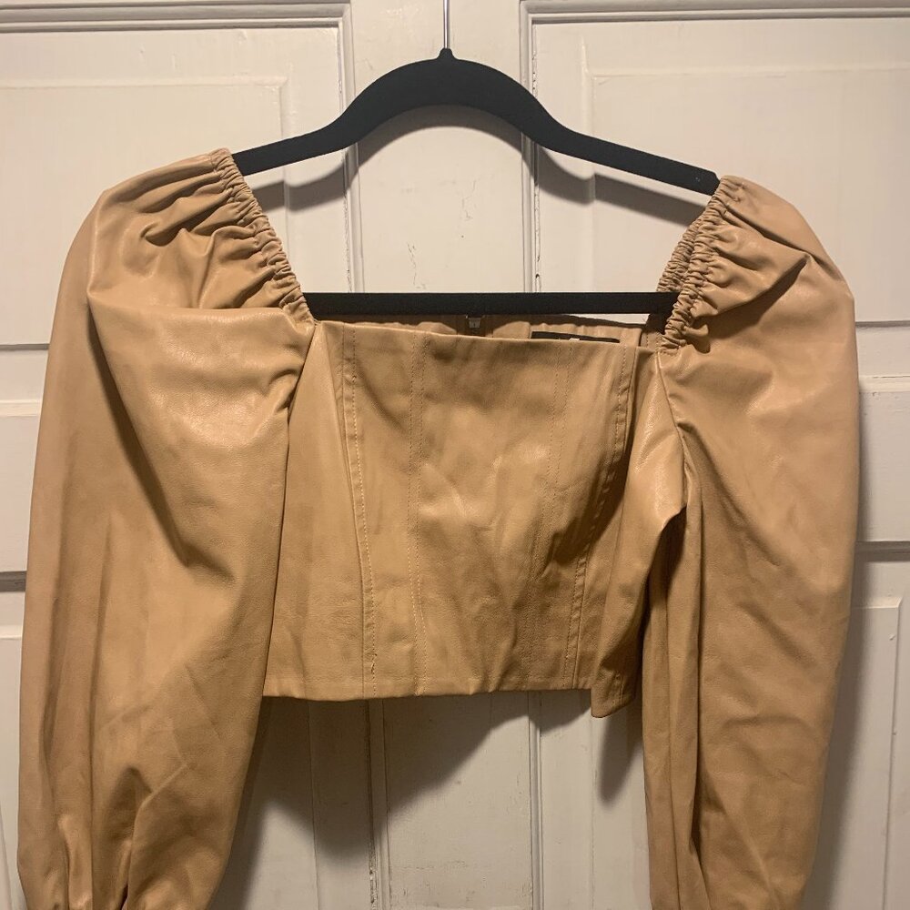 7 For All Mankind~ Faux Leather Corset